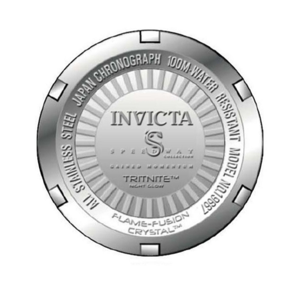 Invicta Mens Speedway Watch 19667 Gunmetal Grey Stainless Steel With Hard Case - Picture 5 of 9